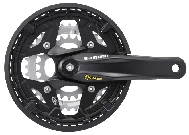 ANGRENAJ PEDALIER SHIMANO ALIVIO FC-M431-L 48X36X26T BRAT 170MM PT. 9 VIT. PE SPATE OCTALINK CU CG COMPATIBIL CHAINCASE CU SURUBURI LOGO SHIMANO NEGRU AMBALAT IND. Preț redus
