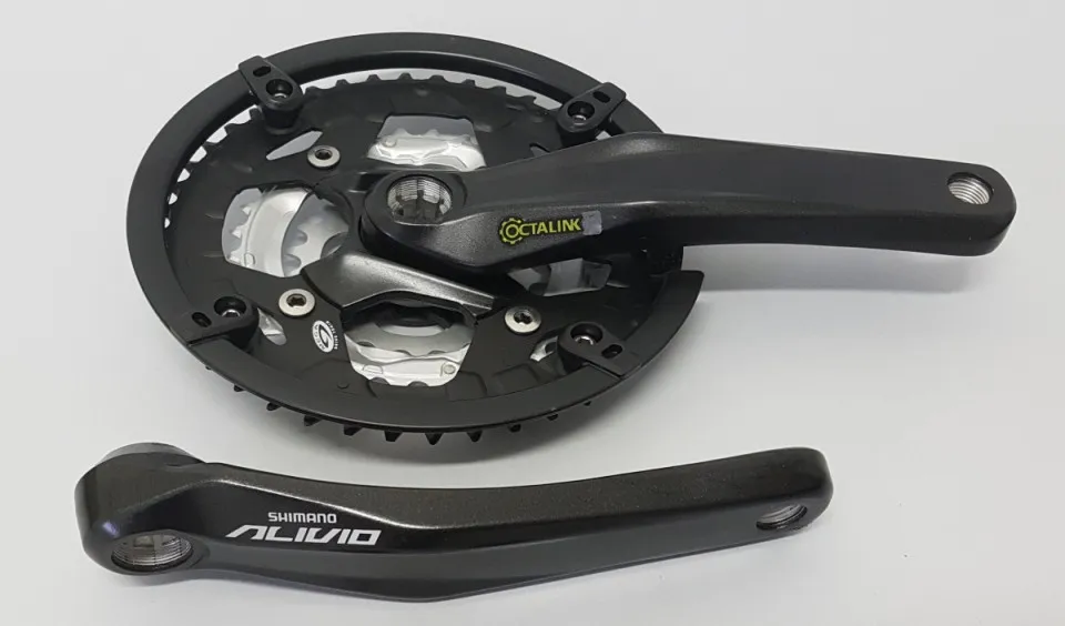 ANGRENAJ PEDALIER SHIMANO ALIVIO FC-M431-L 48X36X26T BRAT 170MM PT. 9 VIT. PE SPATE OCTALINK CU CG COMPATIBIL CHAINCASE CU SURUBURI ALIVIO LOGO NEGRU AMBALAT IND. Preferatul clienților