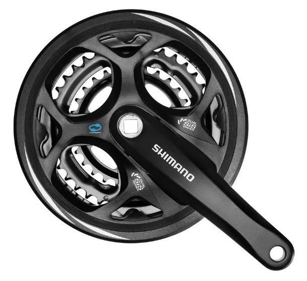 ANGRENAJ PEDALIER SHIMANO ALTUS FC-M311-L 48X38X28T BRAT 175MM PT. 7/8 VIT. PE SPATE PT. LANT HG CU CG COMPATIBIL CHAINCASE NEGRU AMBALAT IND. Cumpărături sigure
