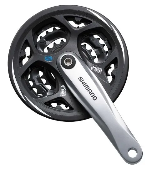 ANGRENAJ PEDALIER SHIMANO ALTUS FC-M311-S 48X38X28T BRAT 170MM PT. 8/7 VIT. PE SPATE PT. LANT HG CU CG COMPATIBIL CHAINCASE ARGINTIU AMBALAT IND. Calitate înaltă