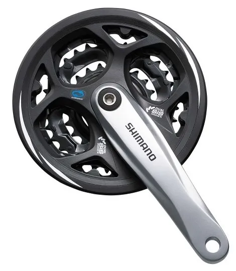 ANGRENAJ PEDALIER SHIMANO ALTUS FC-M311-S 42X32X22T BRAT 170MM PT. 7/8 VIT. PE SPATE PT. LANT HG FARA CG COMPATIBIL CHAINCASE ARGINTIU AMBALAT IND. Ieftin