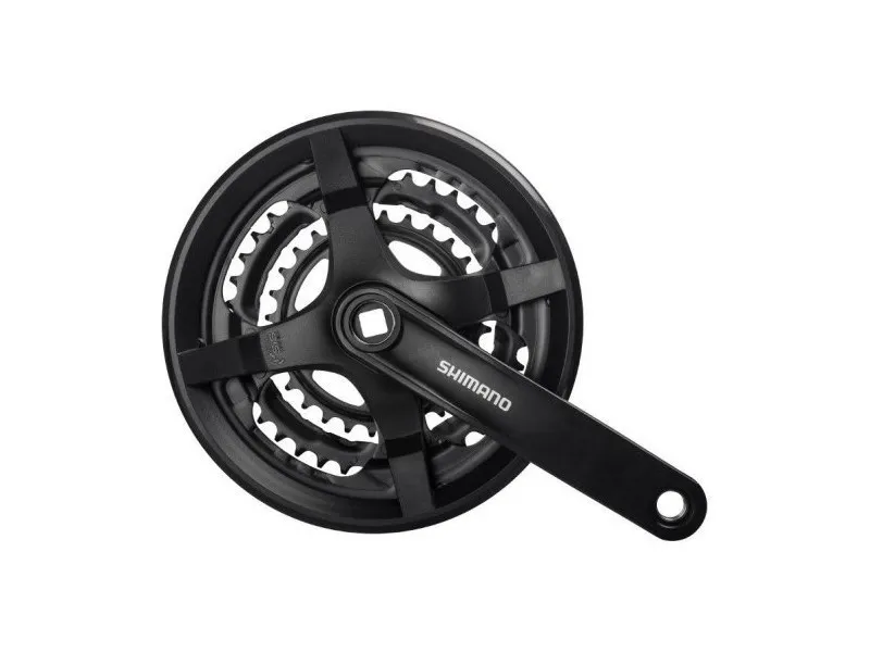 ANGRENAJ PEDALIER SHIMANO TOURNEY FC-TY301 48X38X28T BRAT 175MM PT. 6/7/8 VIT. PE SPATE CU CG COMPATIBIL CHAINCASE NEGRU VRAC Livrare expres