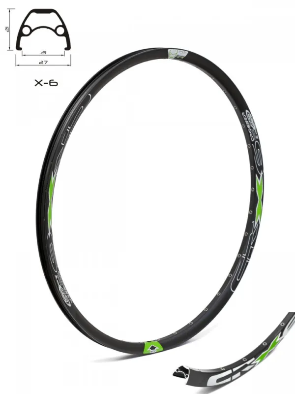 Janta CROSSER X6 26" 32H Negru cu sticker verde- capsata Retur gratuit