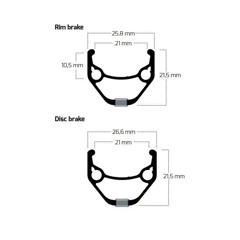 Reduceri Jantă RYDE ZAC421 26 (559) 32h argintiu capsat