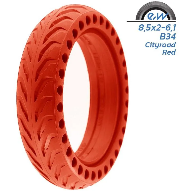 Doar azi FIVESTARS Anvelopa plina perforata trotineta 8.5×2 pentru Xiaomi Rosie