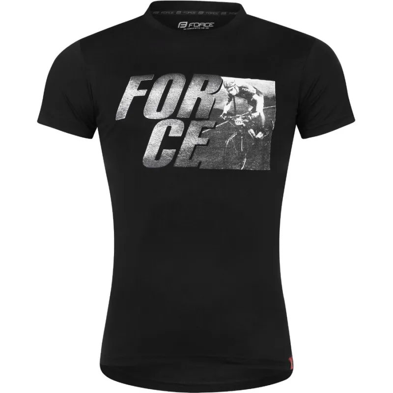 Tricou Force Spirit maneci scurte negru XL Reducere extra