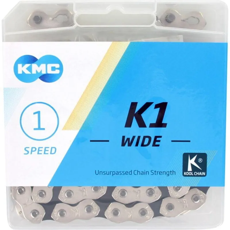Lant KMC K1 Wide Single-Speed Argintiu/Negru 100 Zale Preț redus