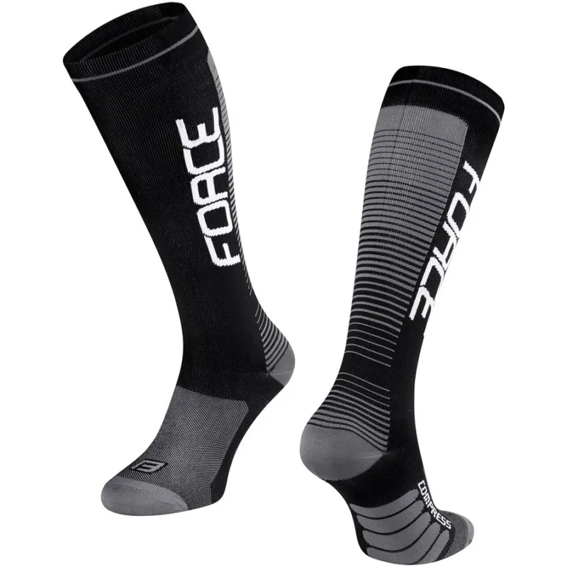 Sosete Force F Compress, negru/gri XXL (48-50) Ultima șansă