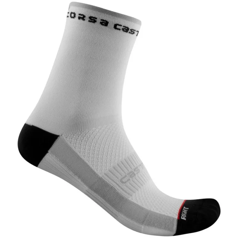 Sosete Castelli Rosso Corsa W 11, pentru femei, alb/negru, S/M, 35-38 Popular