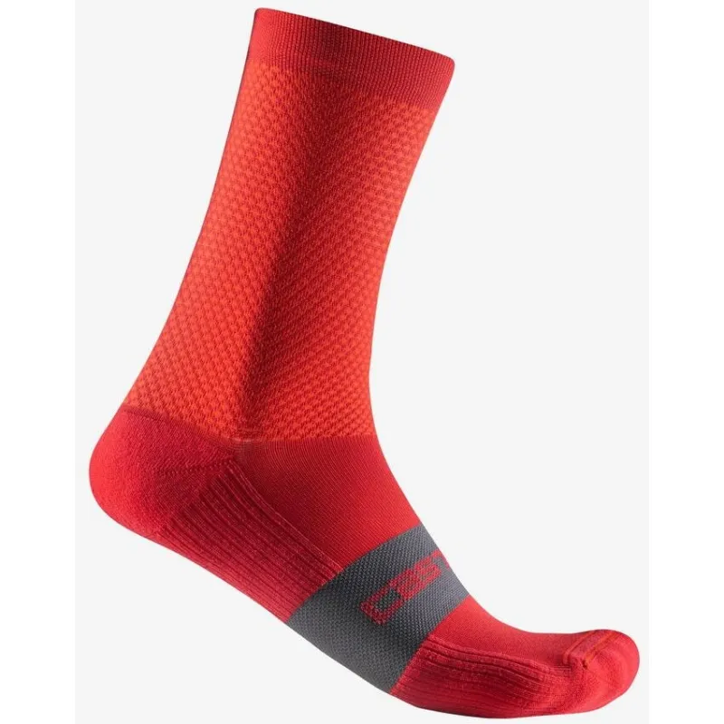 Livrare rapidă Sosete Castelli Espresso 15 Rosu S/M 36-39