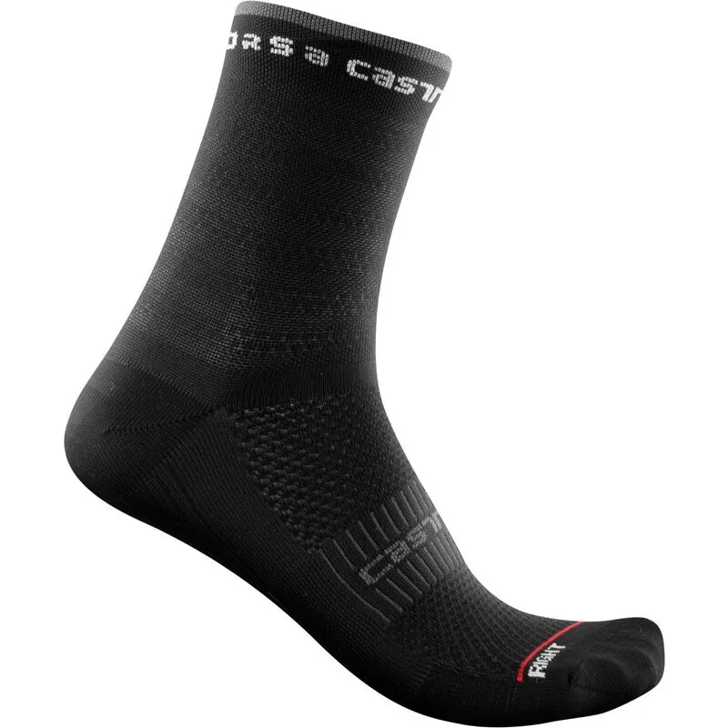 Disponibil imediat Sosete Castelli Rosso Corsa W 11, pentru femei, negru, S/M, 35-38