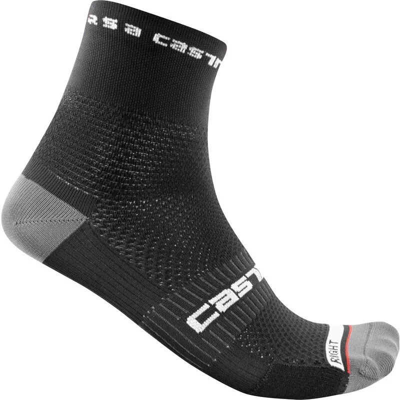 Sosete Castelli Rosso Corsa PRO 9, Negru, S/M, 36-39 Expediere rapidă