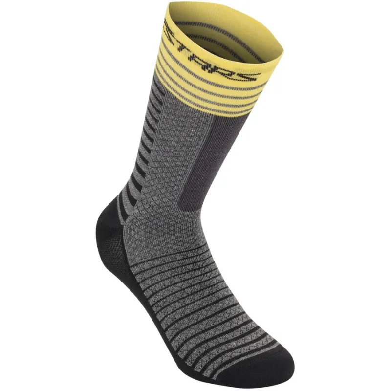 Sosete Alpinestars Drop Socks 19 Mid Gray Yellow S Vezi acum