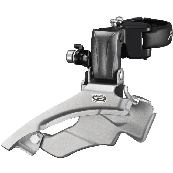 Preferatul clienților SCHIMBATOR FATA SHIMANO ALTUS FD-M371, TRIPLU, PT. 9 VIT. PE SPATE, DOWN SWING, TRAGERE DUBLA, COLIER 34.9MM (CU ADAPTOR 31.8 & 28.6MM), PT. 44/48T, UNGHI CS 63-66, CL 50MM, AMBALAT IND.