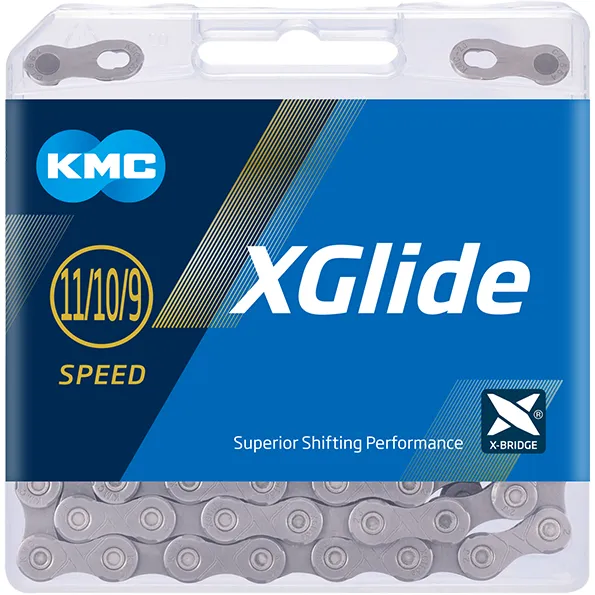 Lant KMC X-Glide Cues 9/10/11 viteze 118 Zale Gri Expediere rapidă