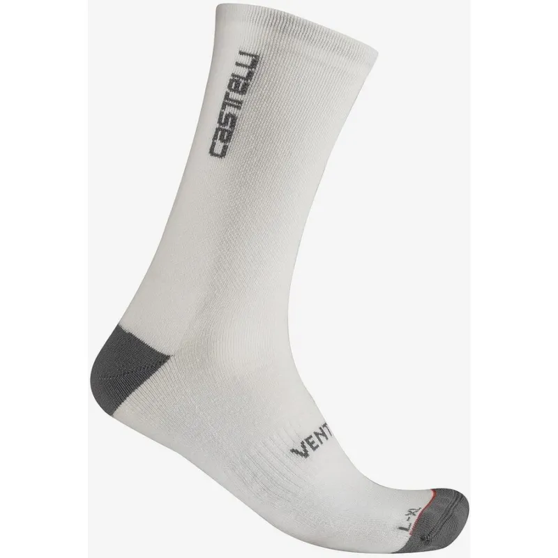 Reducere extra Sosete Castelli Venti Soft Merino Albe L/XL 40-43