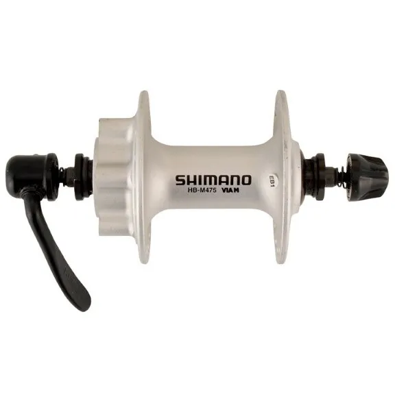 Popular BUTUC FATA SHIMANO DEORE HB-M475-L, 32H, OLD 100MM, AX 108MM, QR 133MM NEGRU, PT. ROTOR 6-SURUBURI, AGRINTIU, AMBALAT IND.