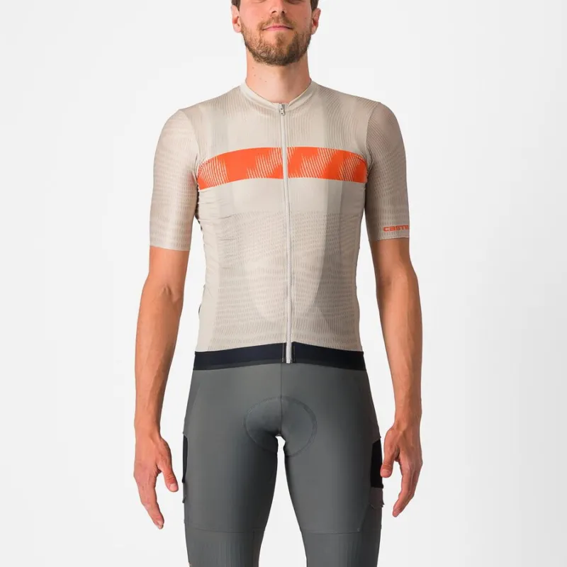 Tricou cu maneca scurta Castelli Unlimited Endurance Gri/Portocaliu XL Ieftin