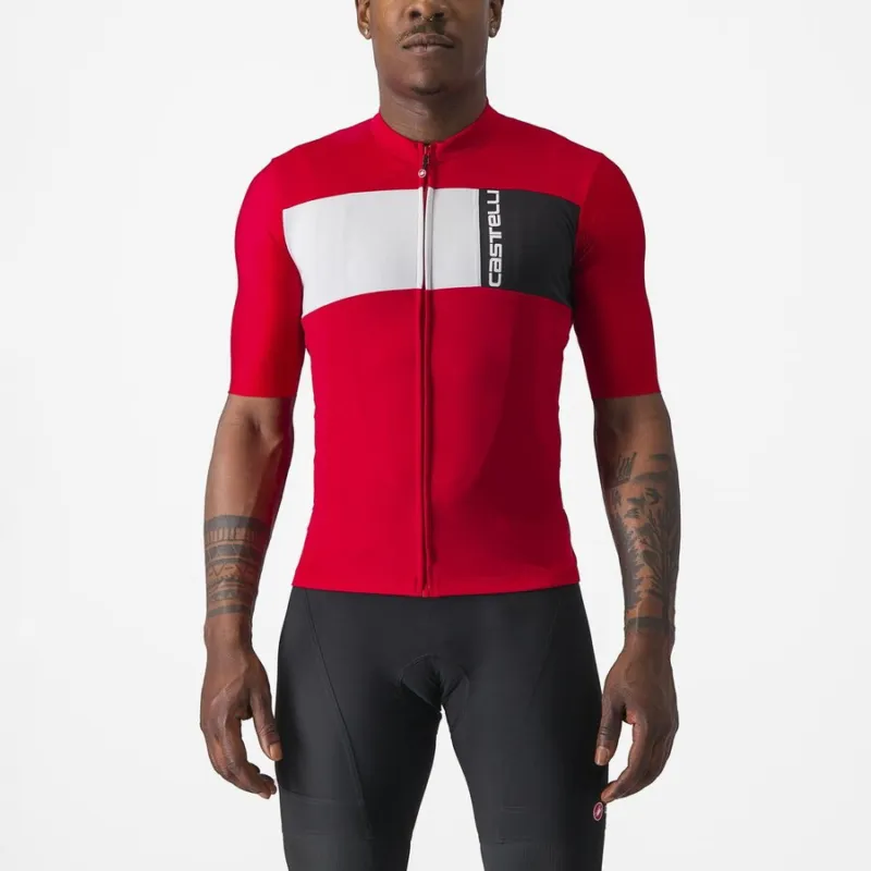 Super ofertă Tricou cu maneca scurta Castelli Prologo 7 Rosu/Alb/Negru L