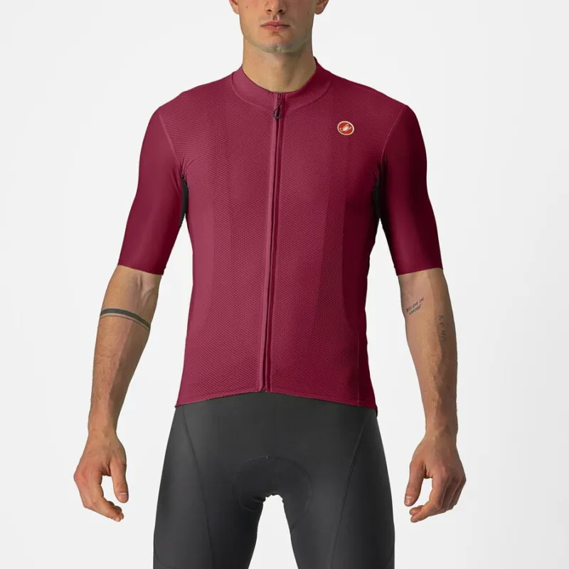 Ofertă exclusivă Tricou cu maneca scurta Castelli Endurance Elite, Visiniu, XXL