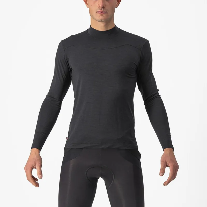 Plată securizată Bluza de corp cu maneca lunga Castelli Bandito Wool LS, Negru, XL
