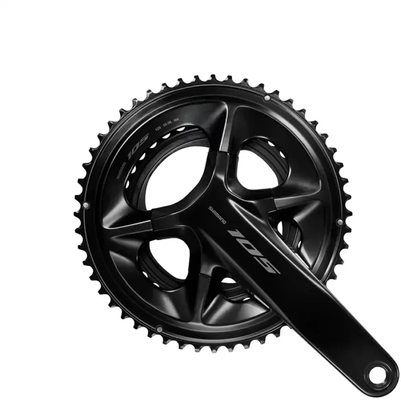 ANGRENAJ PEDALIER SHIMANO 105 FC-R7100, 52X36T, BRAT 170MM, PT. 12 VIT. PE SPATE, HOLLOWTECH 2, FARA BUTUC PEDALIER, FARA CG, NEGRU, AMBALAT IND. Preferatul clienților