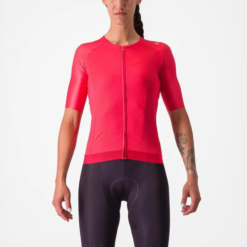 Tricou cu maneca scurta Castelli Aero PRO 7.0 W, de dama, Rosu, XS Premium