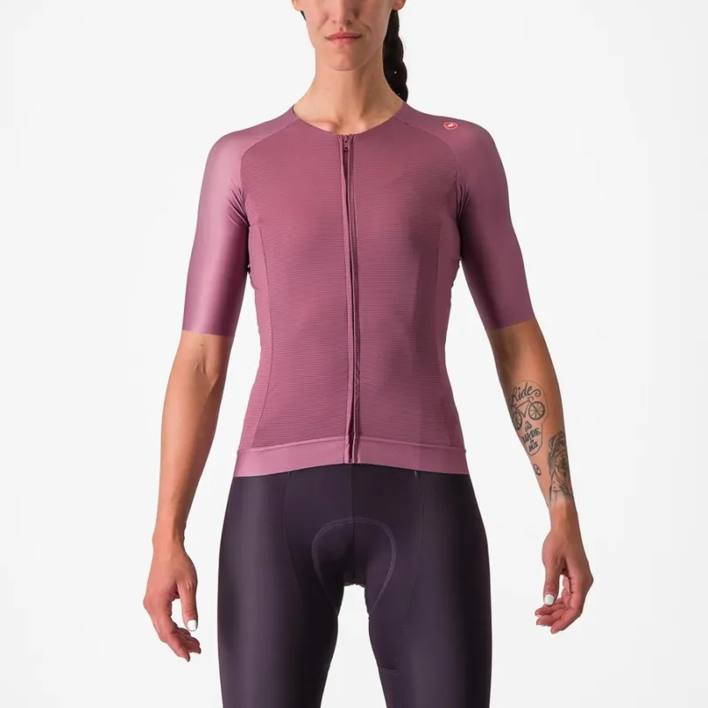 Tricou cu maneca scurta Castelli Aero PRO 7.0 W, de dama, Mov, XS Cumpărături sigure