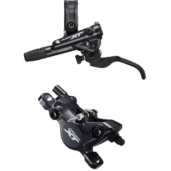 Frana Pe Disc Set Asamblat Shimano Deore Xt Bl-M8100(L) Br-M8100(F), Fara Adaptor, Placute Metal Cu Aripioare De Racire, Furtun Sm-Bh90-Sbm 1000mm, Incl. Oliva & Insertie Conectare, Ambalat Ind. Reducere extra