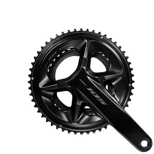 ANGRENAJ PEDALIER SHIMANO 105 FC-R7100, 52X36T, BRAT 175MM, PT. 12 VIT. PE SPATE, HOLLOWTECH 2, FARA BUTUC PEDALIER, FARA CG, NEGRU, AMBALAT IND. Ofertă exclusivă
