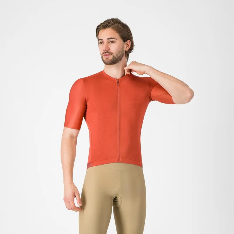 Tricou cu maneca scurta Castelli Espresso 2, pentru barbati, paprika XL Livrare rapidă