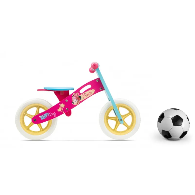 Preț redus Pegas WOODEN BALANCE BIKE SEVEN MINNIE ROZ BLU