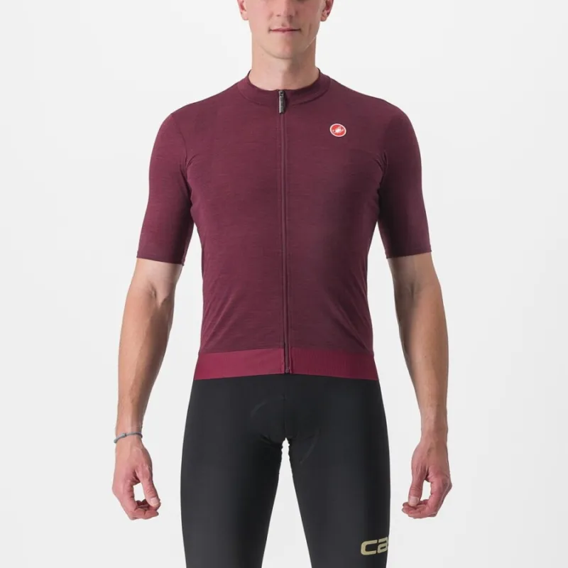 Preferatul clienților Tricou cu maneca scurta Castelli Essenza, Visiniu, M