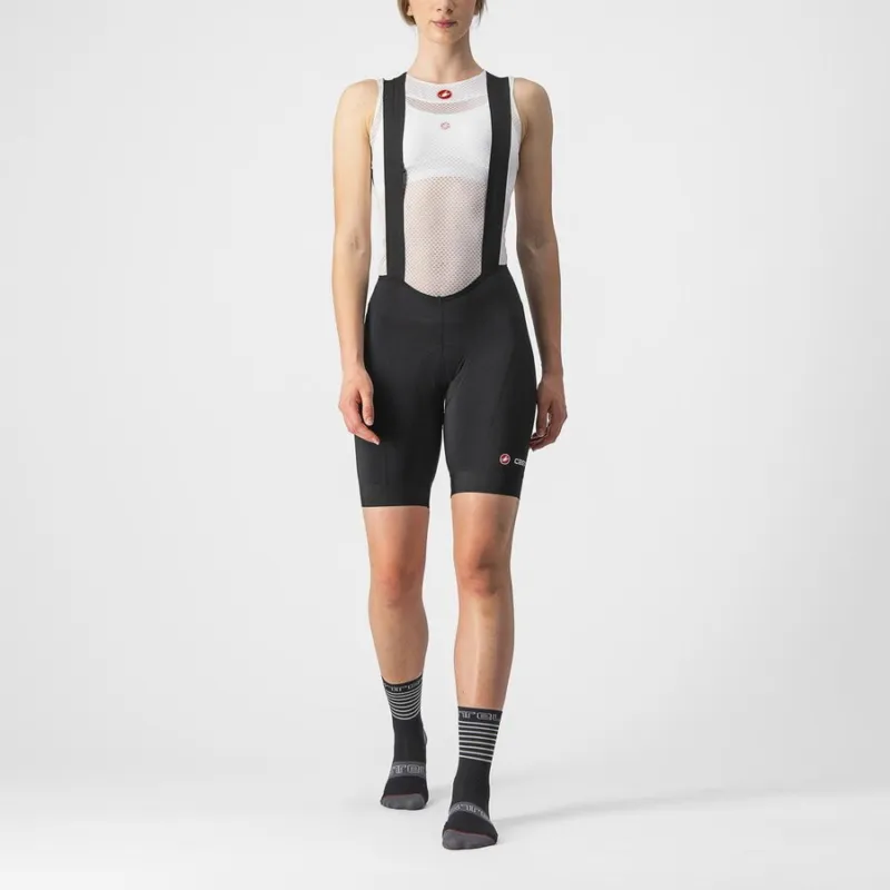 Pantaloni scurti cu bretele Castelli Endurance W pentru femei negru M Ofertă de sezon