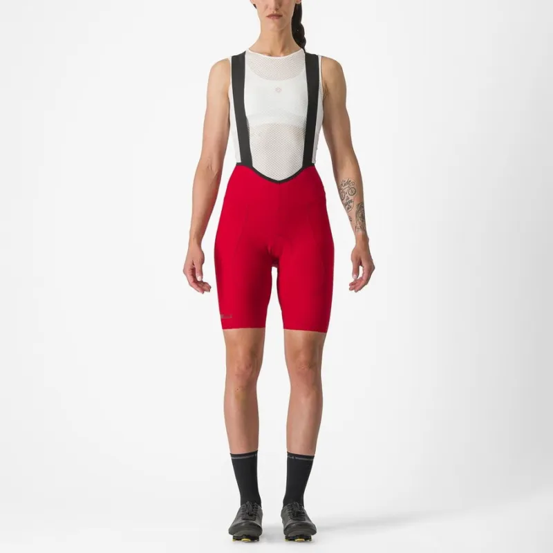 Cumpără acum Pantaloni scurti cu bretele Castelli Espresso W DT de dama Rosu XS