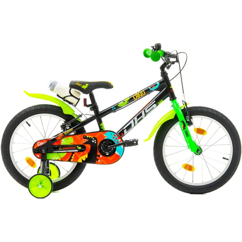 Bicicleta Copii DHS Dino - 18 Inch, Negru Livrare expres