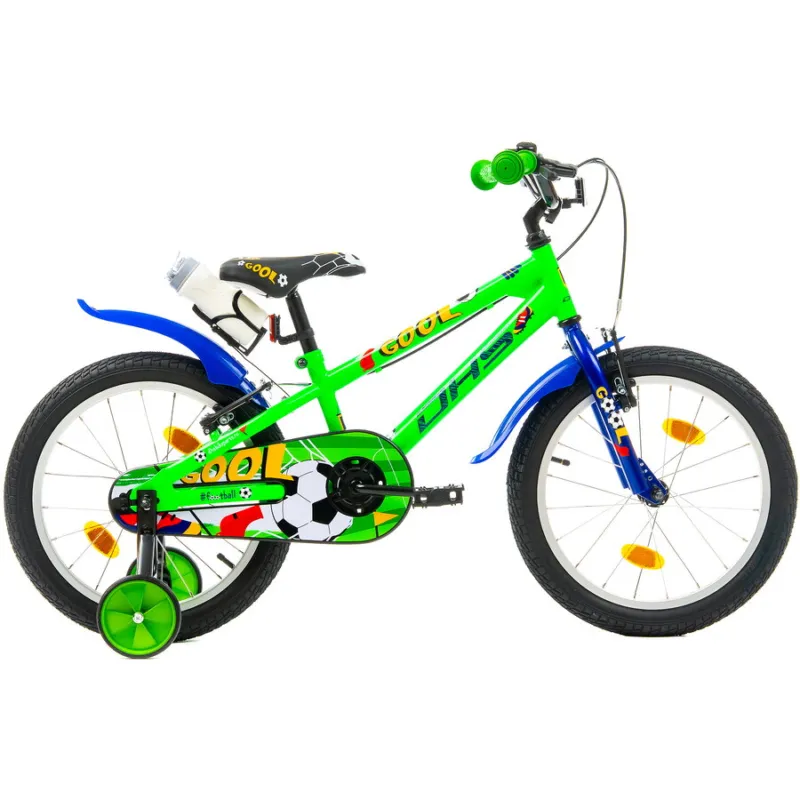 Bicicleta Copii DHS Football - 18 Inch, Verde Doar azi
