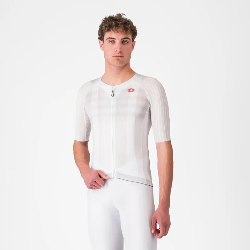 Retur gratuit Tricou cu maneca scurta Castelli Aero Race 8S, pentru barbati, alb, S