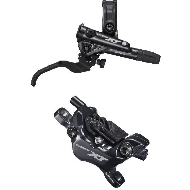 Frana Pe Disc Set Asamblat Shimano Deore Xt Bl-M8100(R) Br-M8120(R), Fara Adaptor, Placute Metal Cu Aripioare De Racire, Furtun Sm-Bh90-Sbm 1700mm, Incl. Oliva & Insertie Conectare, Ambalat Ind. Reducere