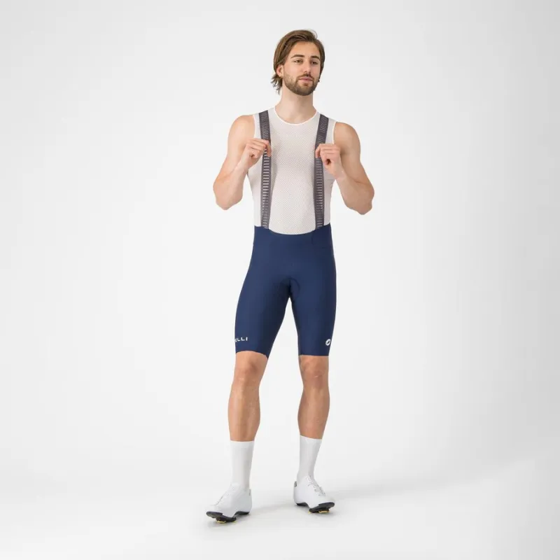 Pantaloni scurti cu bretele Castelli Espresso 2, pentru barbati, albastru belgian XL Retur ușor