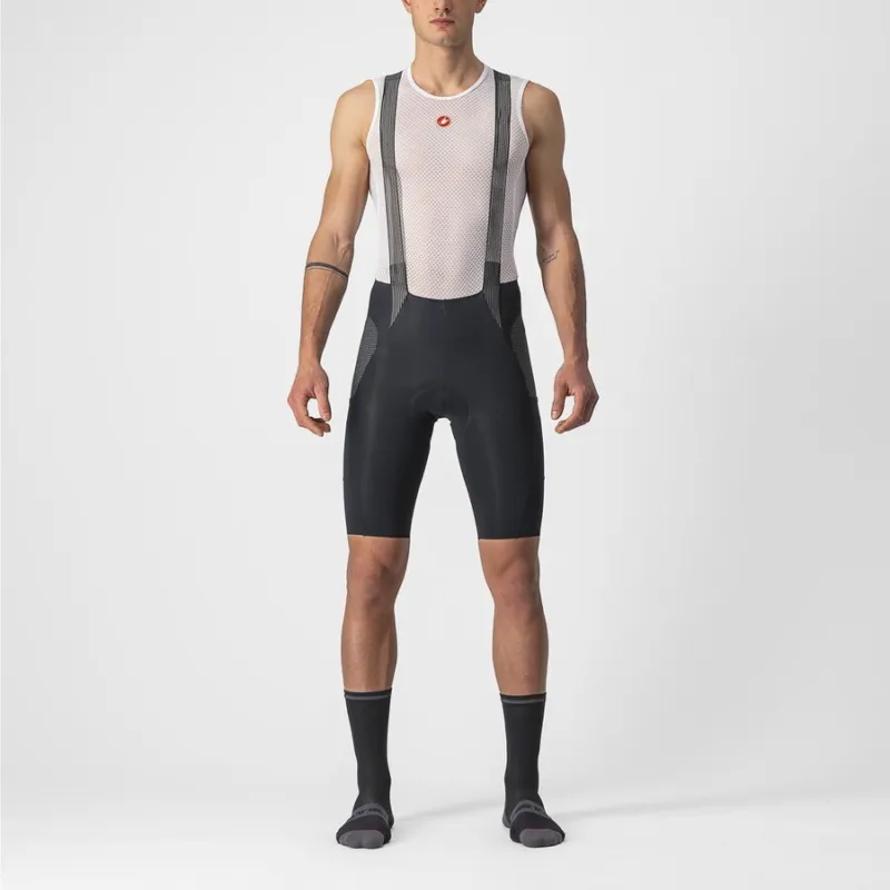 Expediere rapidă Pantaloni scurti cu bretele Castelli Free Unlimited Negru M