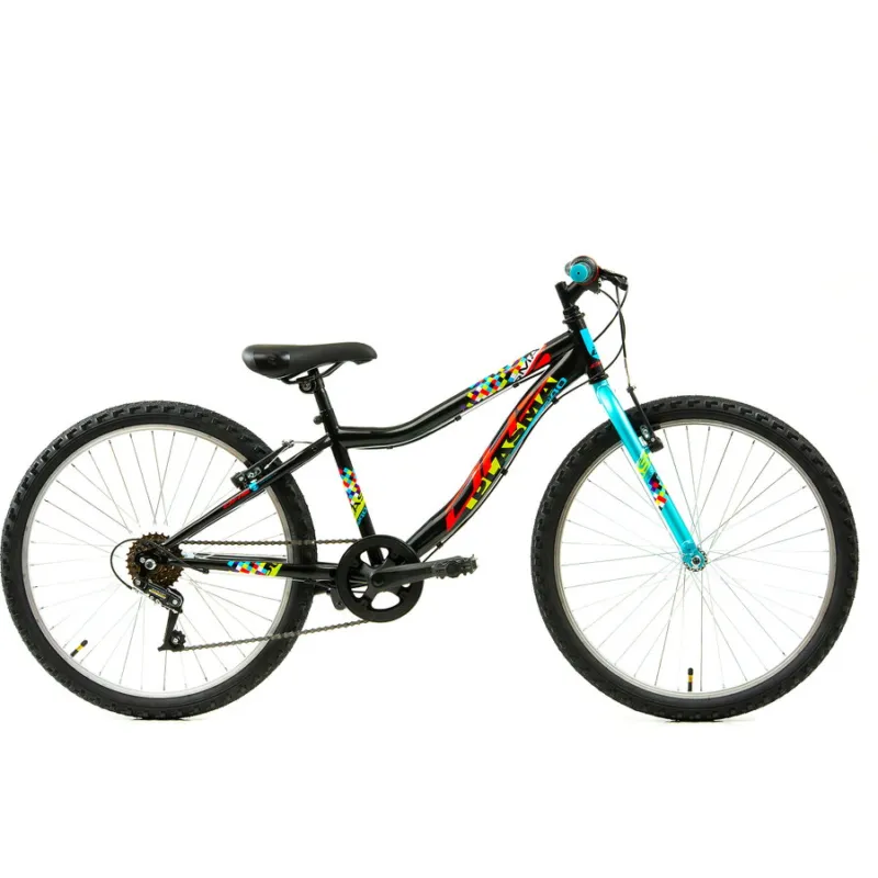 Bicicleta Copii DHS Plasma - 24 Inch, Negru-Roz Ofertă