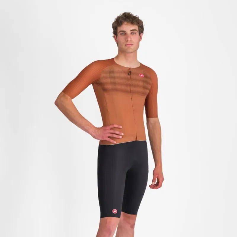 Plată securizată Pantaloni scurti cu bretele Castelli Free Aero Race S, pentru barbati, negru, M