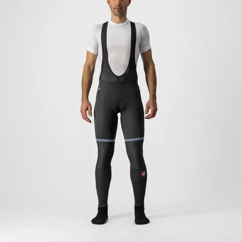 Doar azi Pantaloni lungi cu bretele Castelli Polare 3 Negru S
