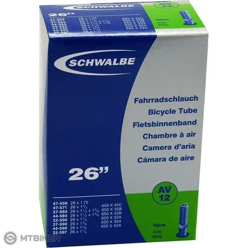 Cameră Schwalbe 26"x1,25-1,75" - valvă auto 40 mm Cumpără acum
