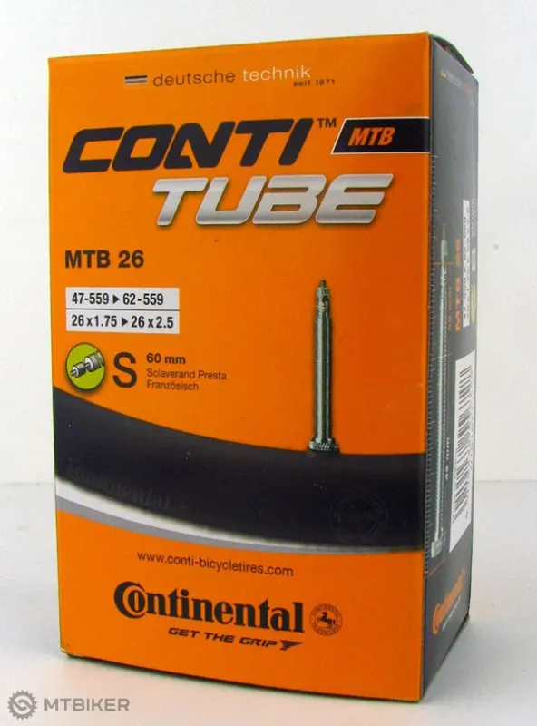 Retur ușor Cameră Continental MTB 26"x1,75–2,50", valvă presta - 60 mm