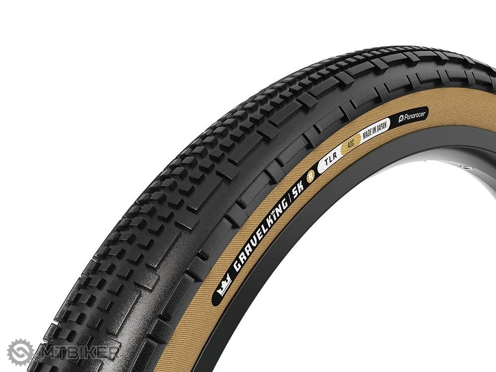 Anvelopă Panaracer Gravelking SK R 700x35C, TLR, kevlar, negru/maro Ofertă exclusivă