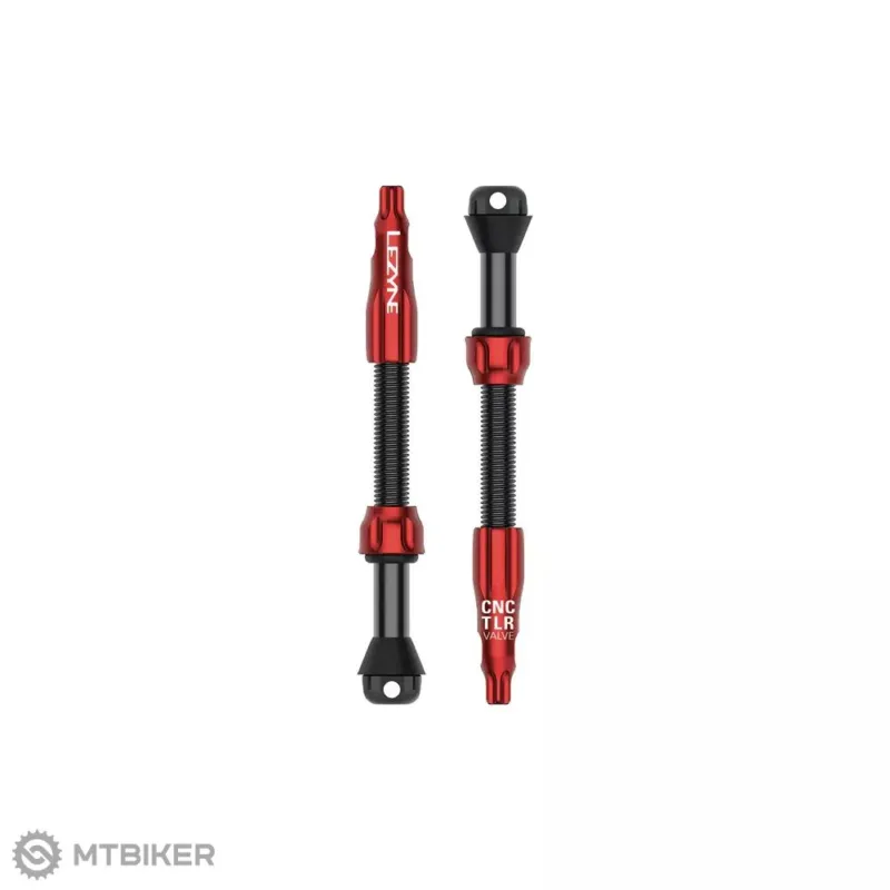 Valve tubeless Lezyne CNC TLR, 60 mm, roșu Lichidare de stoc