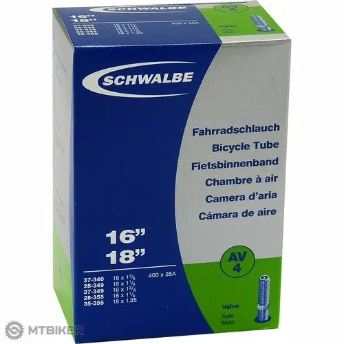 Cameră Schwalbe AV4 16 x 1 3/8- 18 x 1.35" - valvă Presta Premium