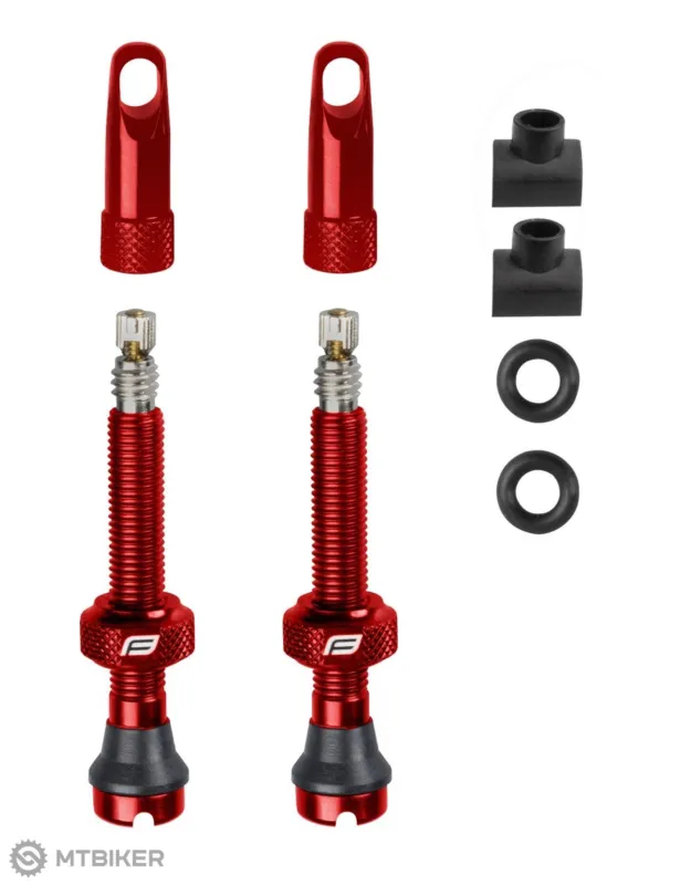 Valve tubeless FORCE, 44 mm, 2 buc, roșu Premium